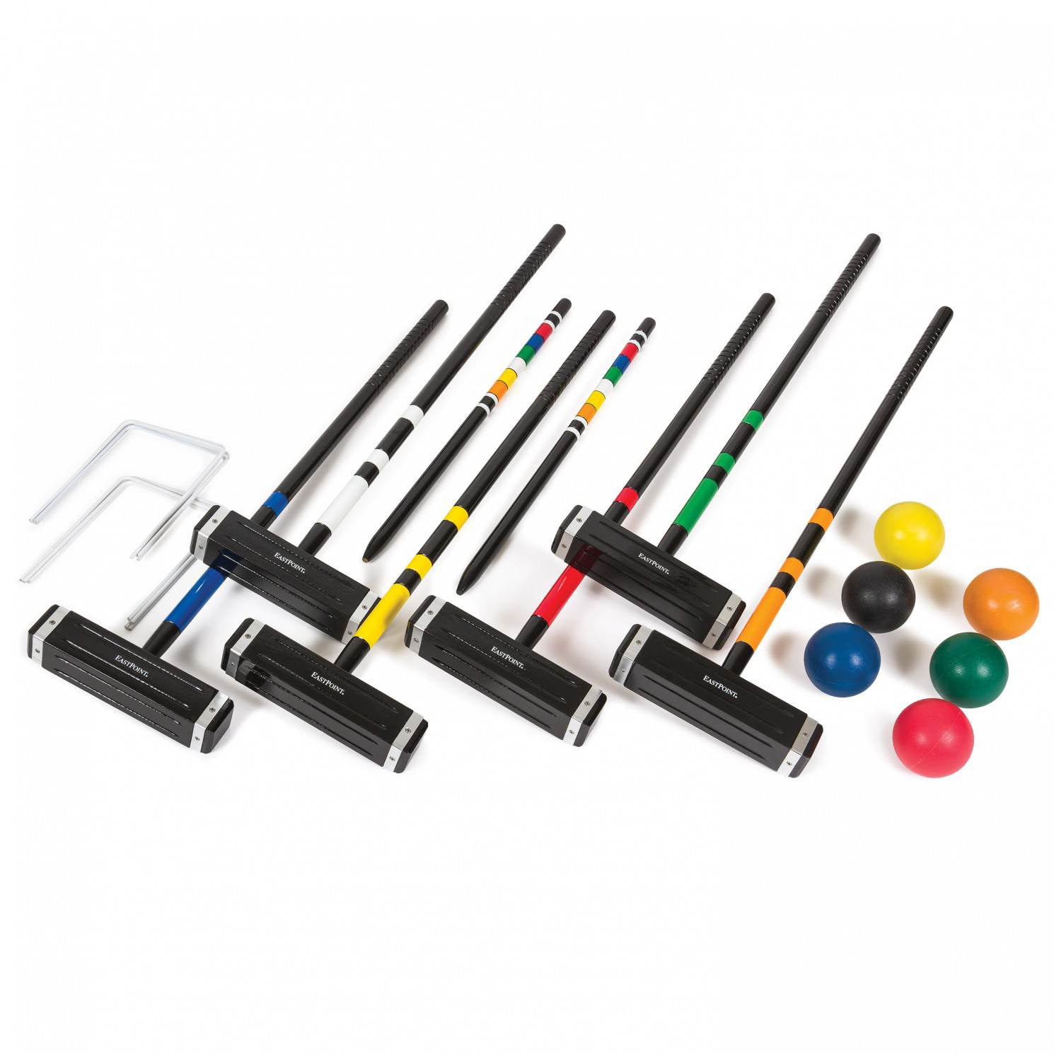 EastPoint 1102597DS Home Backyard Outdoor 6 Player Croquet Set with