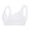 White, variant on Womens Wireless Front Closure Daisy Bra Push Up No Underwire Full Coverage Breathable Comfort Everyday Bralette