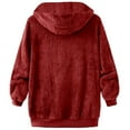 thumbnail image 4 of Women's Cozy Hooded Jacket for Casual Outings Winter Soft and Comfortable Layering for Everyday Wear and Relaxation Cardigan Jacket Women Dry Jacket Women Fuzzy Jackets Light Weather Jacket, 4 of 4