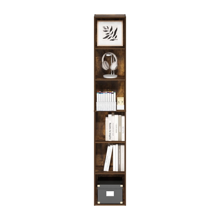 Furinno PASIR 6-Tier Bookcase, Amber Oak photo 5