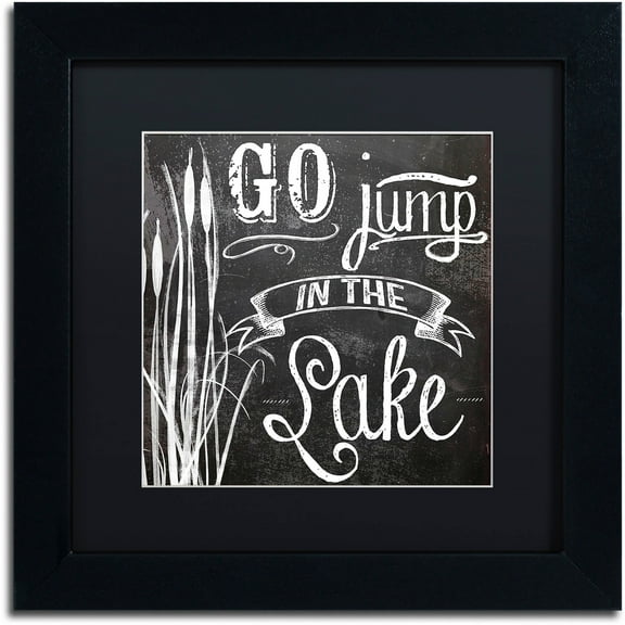 Trademark Fine Art "Lake House V" Canvas Art by Color Bakery Black Matte, Black Frame