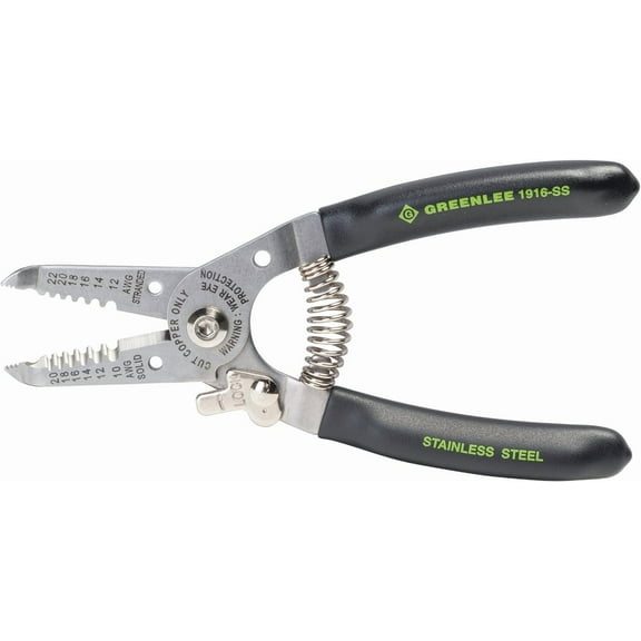 Greenlee 1916-SS Stainless Wire Stripper and Cutter, 10-20AWG, 6-Inches