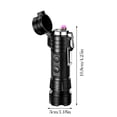 thumbnail image 4 of 4 In 1 Tool 3000°F Windproof Arc + 100ft Beam Flashlight With Strobe Emergency Glass & Device USB C Rechargeable IPX4 Headlight for Bike with Turn Signal Hard Hat Lights Headlamp 325 Stocking Hat with, 4 of 9