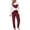 Wine, variant on MEICHEN Pajamas for Women Set Women Fall Winter Pajamas Set Top and Pants 2 Piece Pajama Crew Neck Long Sleeve Loungewear Front Heart Print Womens Sleepwear