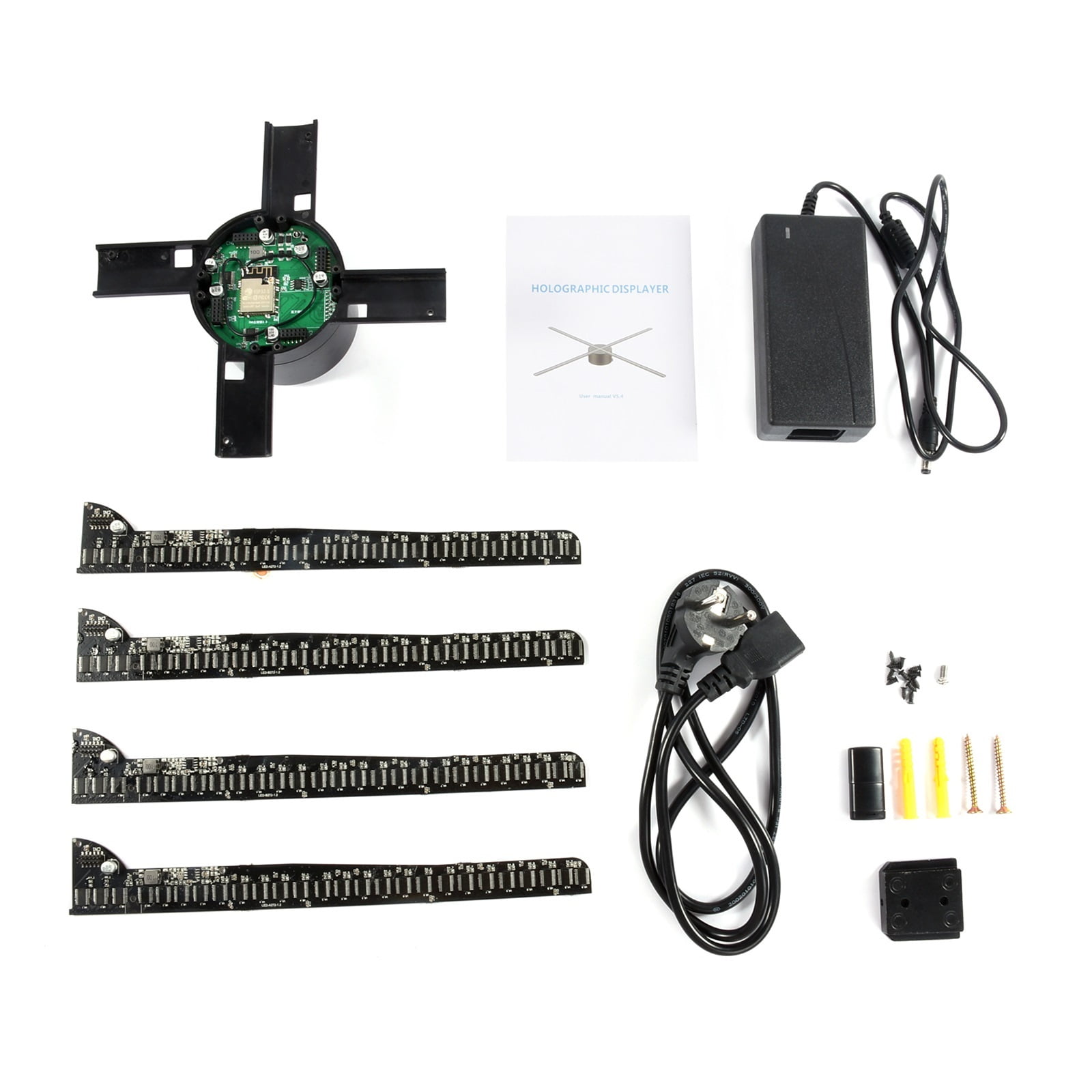 20.47" 3D Holographic Fan Projector Naked-eye Holographic 3D Projector For Sky Light,Shops,Bars,Advertising Signs ,High-Brightness