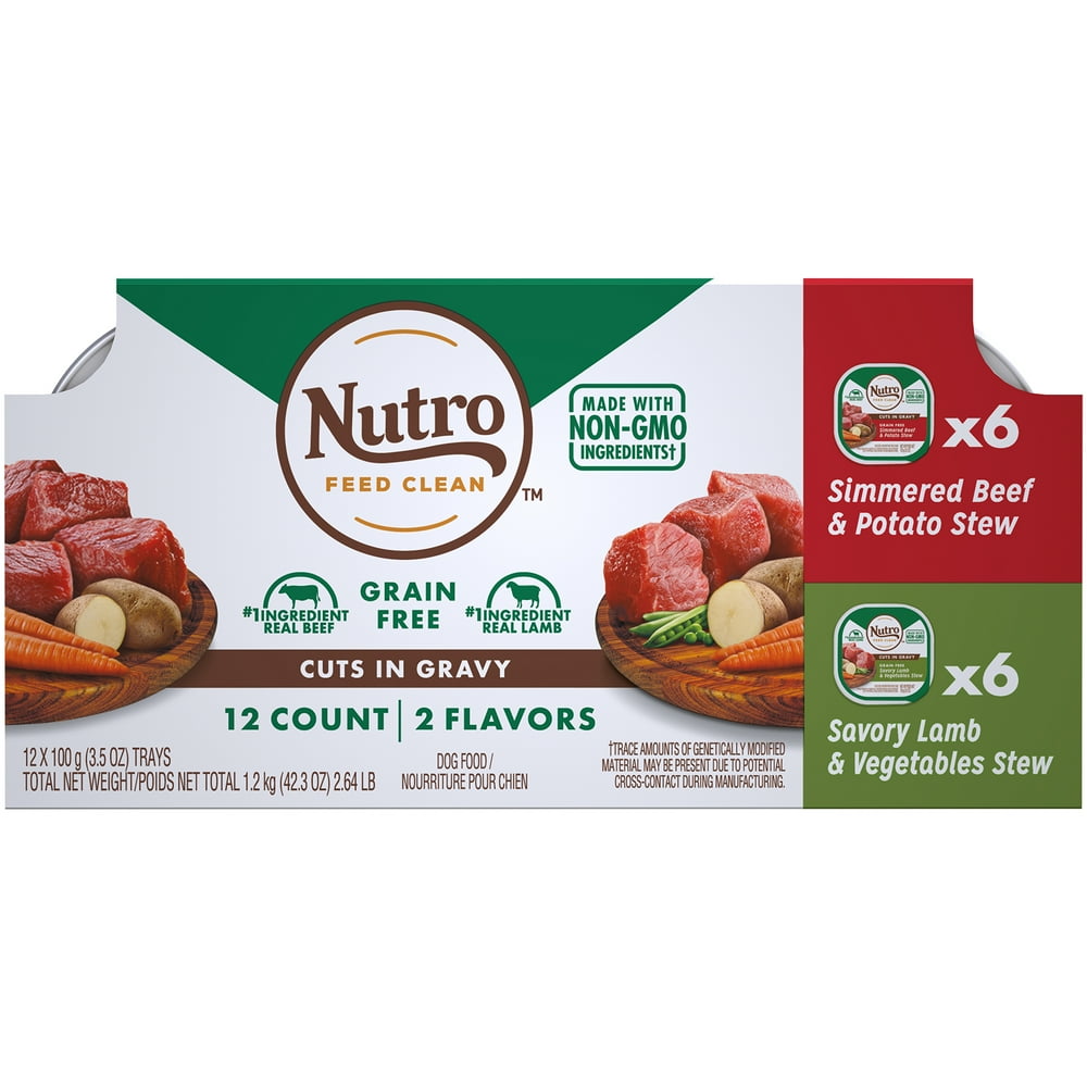 (12 Pack) NUTRO Adult High Protein Natural Grain Free Wet Dog Food Cuts
