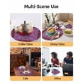 thumbnail image 2 of 15 Inch Round Placemats Set of 4, Purple Boho Non Slip Heat Insulation PP Table Mats, Country Abstract Geometric Ethnic Aesthetic Washable Place Mats for Kitchen Dining Party Table Decor, 2 of 7