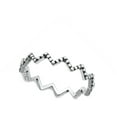 thumbnail image 4 of Zig Zag Bali Ring .925 Solid Sterling Silver Band Jewelry Female Male Unisex Size 7, 4 of 4