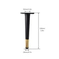thumbnail image 2 of 15cm High, Ideal for Sofas, Cabinets, Beds & More - DIY Home Decor Upgrade Black & Gold Tapered Metal Furniture Legs Rawiri, 2 of 8
