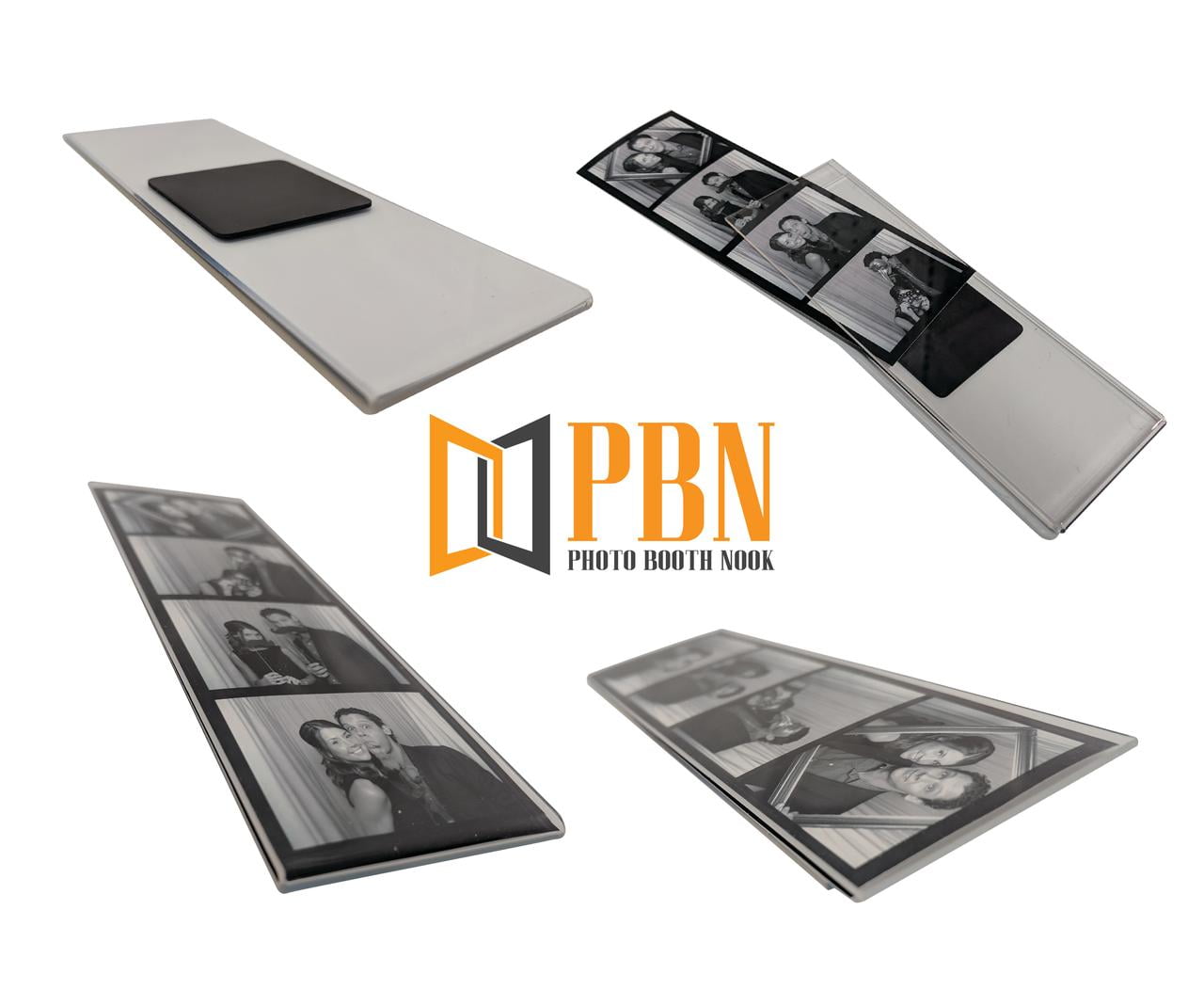 PHOTO BOOTH NOOK 2x6 Acrylic Magnetic Photo Booth Frame & Insert, Set of 100