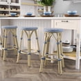 thumbnail image 5 of Furniture of America Tropaz Set of 2 26-in Outdoor Metal Bar Stool, Gray, 5 of 8