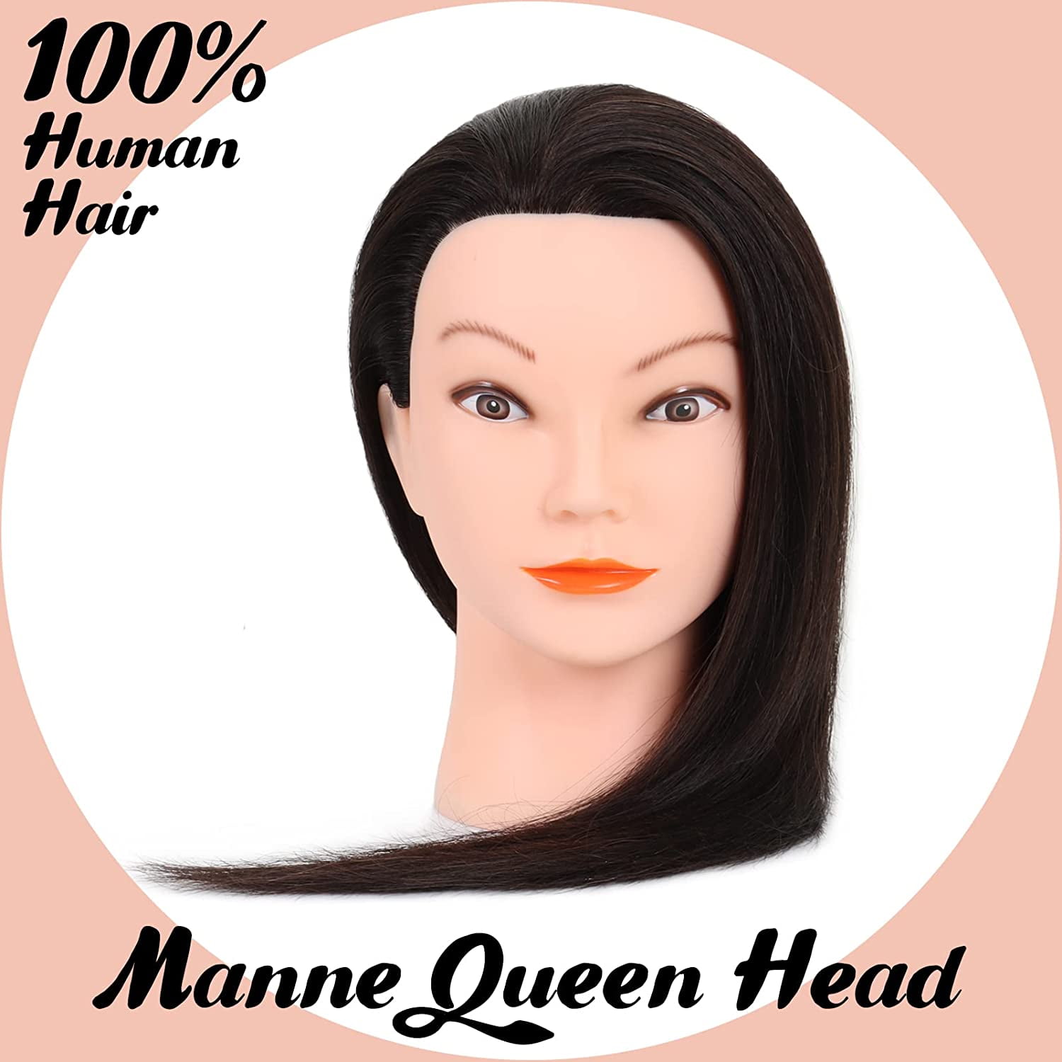 Mannequin Head with Human Hair for Styling 20 Inch Manikin Practice Head  for Braiding Training styling Head Brown Color Besstown : : Beauty