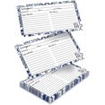 thumbnail image 2 of Recipe Cards Lined with Blue and White Design 4" X 6" Double-Sided Premium Thick Card Stock Great Gift for Amateurs or Experienced Chefs (Pack of 50), 2 of 6