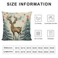 thumbnail image 5 of Nawypu  Winter Pillow Covers Blue Watercolor Tree Deer Reindeer Bird Snowflakes Decorative Outdoor Pillowcases Holiday Farmhouse Throw Cushion Case Decor for Couch Sofa Bed, 5 of 5