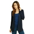 thumbnail image 4 of Women's Long Sleeve Open Front Casual Lightweight Cardigan, Navy L, 1 Pack, 4 of 4