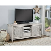 Origins by Alpine Aria Wood 64" Wide TV Console in Weathered Light Gray