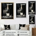thumbnail image 4 of Designart "Champagne Cuves On Canvas" Wine Floater Framed Wall Art Living Room, 4 of 5