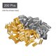 thumbnail image 3 of 200uds Cuero Cuerda Clips, 5.5x11mm Cuerda cilíndrica plegable Extremo Engarzado para Cuerda, Borla, Bricolaje Artesanías (100 x Plateado Tono, 100 x Dorado Tono), 3 of 7