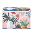 thumbnail image 7 of Yayeee Collapsible Cube Storage Bin with Lid Fabric Closet Decorative Basket with Handles, Flowers and Leaves, 7 of 7