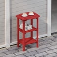 thumbnail image 3 of Wildridge Classic 3-Shelf Side Table, Cardinal Red - Outdoor Weather Resistant Recycled Plastic Furniture for Patio, 3 of 4