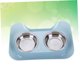 thumbnail image 4 of WASHWEPE Comedero Doble De Inoxidable Azul Para Mascotas Fácil De Limpiar Y Con Práctico, 4 of 7
