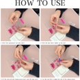 thumbnail image 5 of 24 piezas de uñas postizas con punta corta, uñas adhesivas cuadradas, uñas postizas con diseño de margaritas y flores, uñas postizas de color morado, uñas acrílicas de cobertura total,, 5 of 5