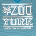 thumbnail image 2 of Zoo York Men's Turquoise Striped V-Neck "Practice Truth" T-Shirt (Large), 2 of 4