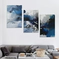 thumbnail image 4 of Shangniulu Canvas Wall Art Paintings Heavy Blue and White Paint Spreads Like Smoke on Grey Background Framed Artwork Pictures for Living Room Bedroom Wall Decor, 4 of 4