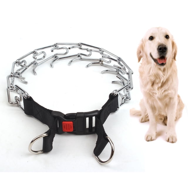 Collar de cadena de entrenamiento para perros con estrangulador para mascotas con hebilla, collar para perros, engranaje de cadena, punta de 35x55cm Colco collar de cachorro