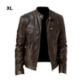 thumbnail image 3 of Transemion Mens Motorbike Jacket Windproof Warm Multi Front Pockets Multiple Sizes Available Motorcycle Jacket brown XL, 3 of 6