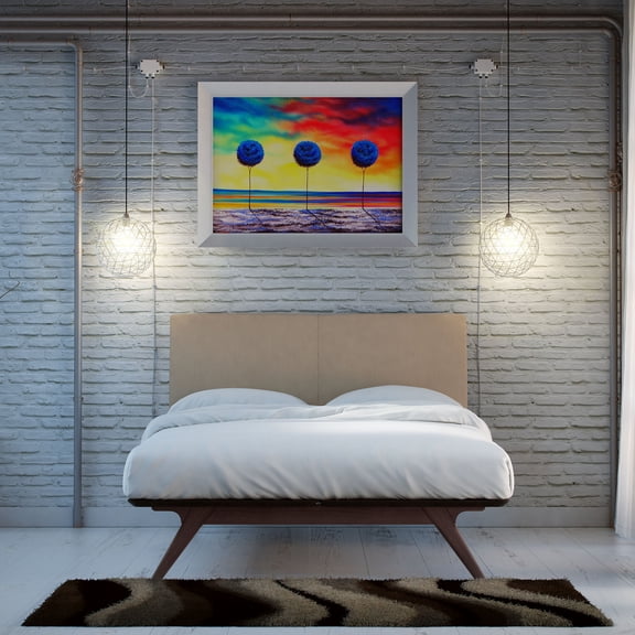 Modway Tracy Modern MDF and Rubberwood Queen Bed in Cappuccino/Latte