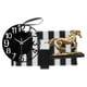 thumbnail image 2 of Reloj de pared grande,Reloj de pared acrílico silencioso de estilo moderno.,Reloj de pared grande de oficina,silencioso,fácil de leer y sencillo.,Figura de caballo,Escultura de caballo en, 2 of 8