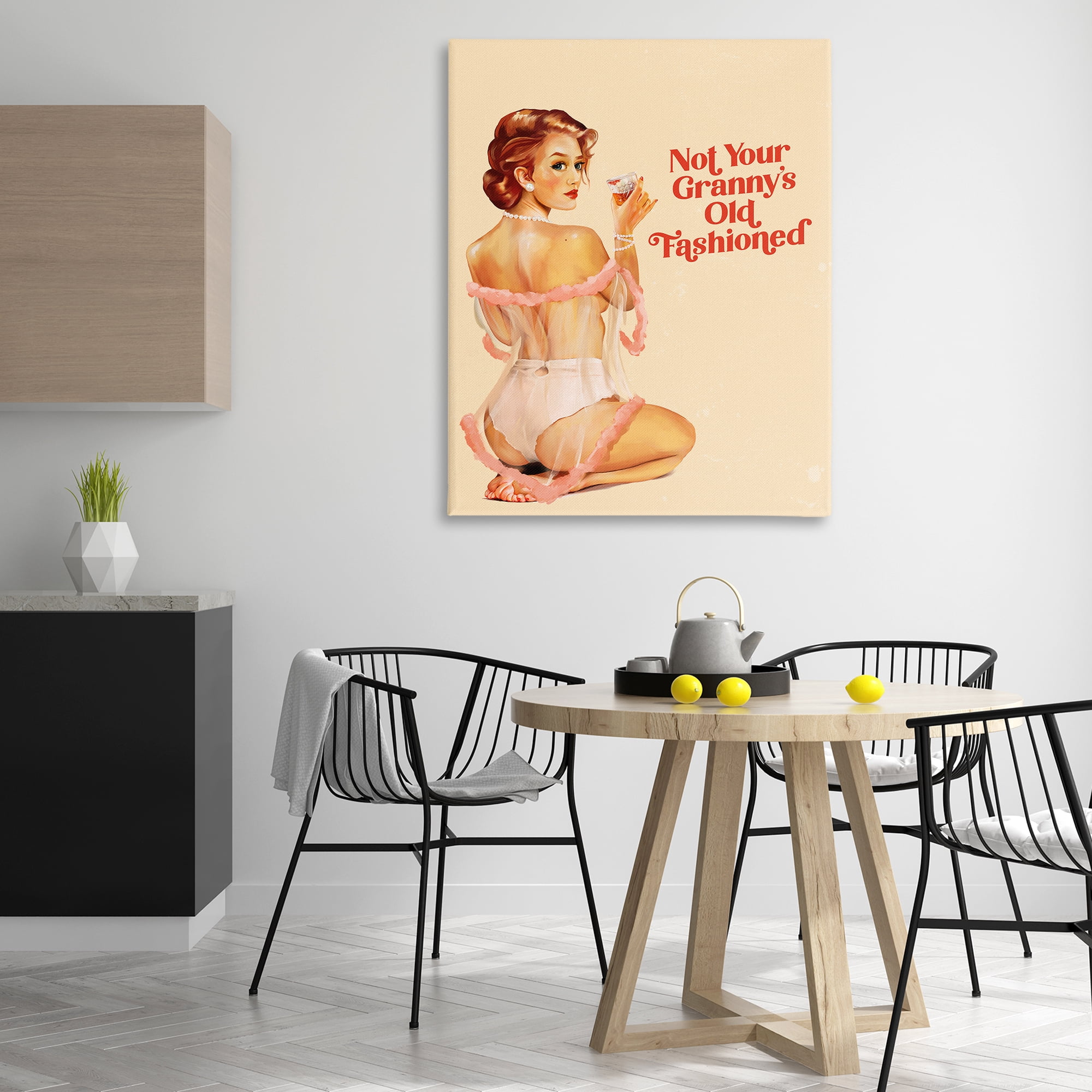 Stupell Industries Not Your Granny's Old Fashioned People Painting Wrapped Canvas Art Print Wall Art, 36 x 48