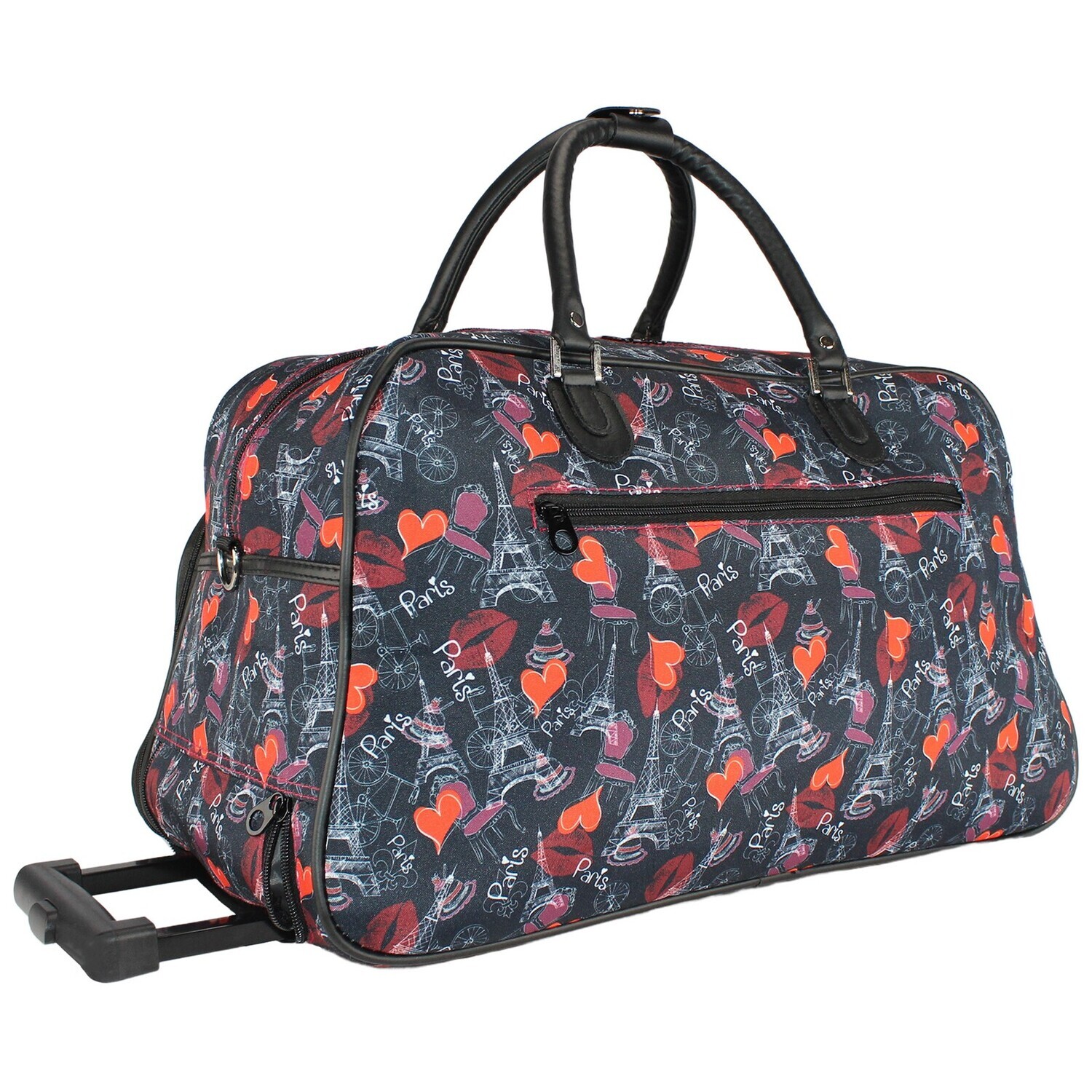 Rolling Duffel Bag 21 Inch Carry On Travel Duffel Bag with Wheels & Handle