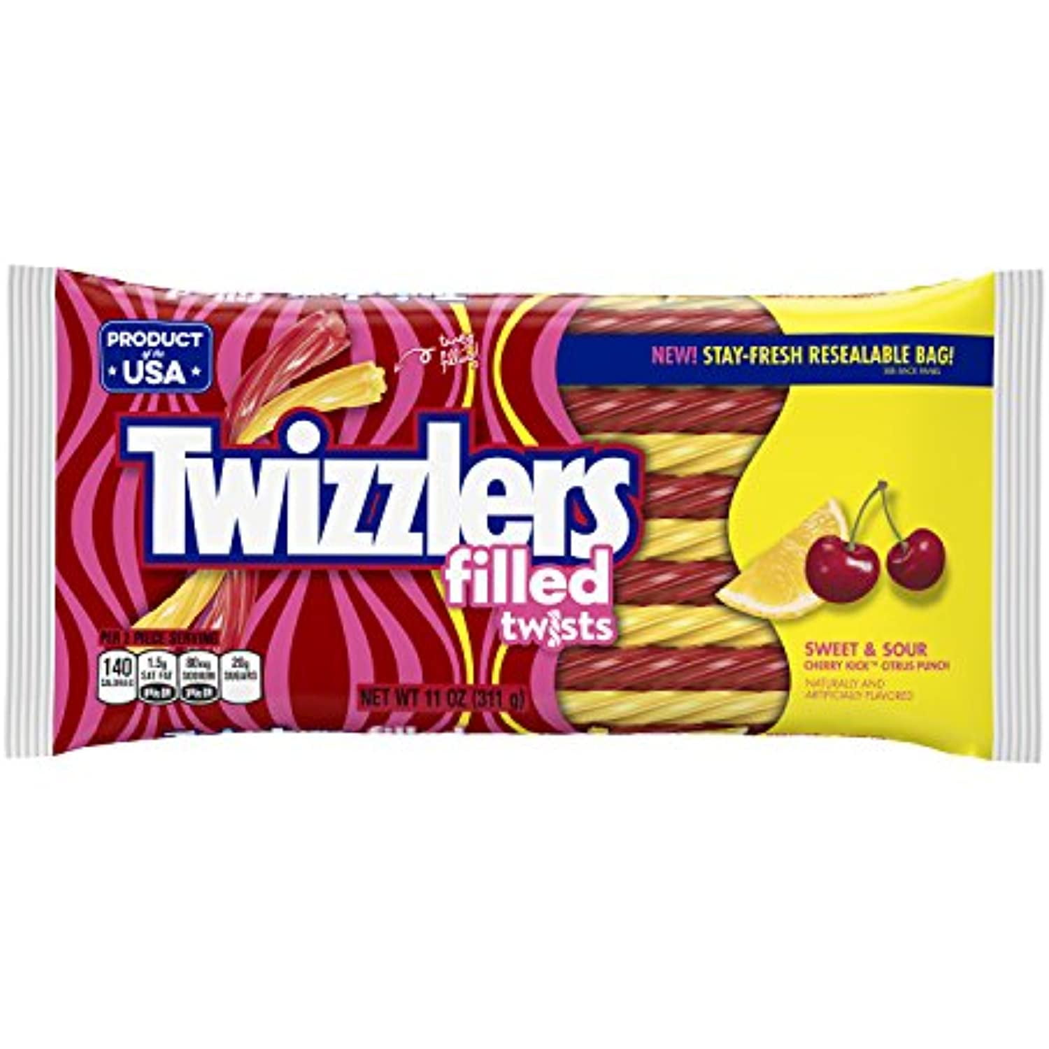 Twizzlers Sweet And Sour Filled Twists In Cherry And Citrus Punch
