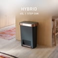 thumbnail image 2 of simplehuman 12 gal Plastic Rectangular Kitchen Step Trash Can With Liner Pocket, Hunter, 2 of 8