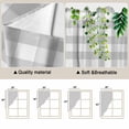 thumbnail image 5 of Spring Leaves Swag Valances for Windows, Kitchen Window Curtains Over Sink, Pastoral Garden Botanical Gray Plaid Window Treatment Curtains for Living Room/Bedroom Curtains 2 Panel Sets 36"x45", 5 of 8