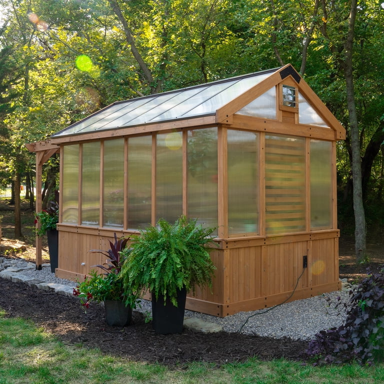 Backyard Discovery DIY Garden Outdoor Bellerose Greenhouse, 11 X 7