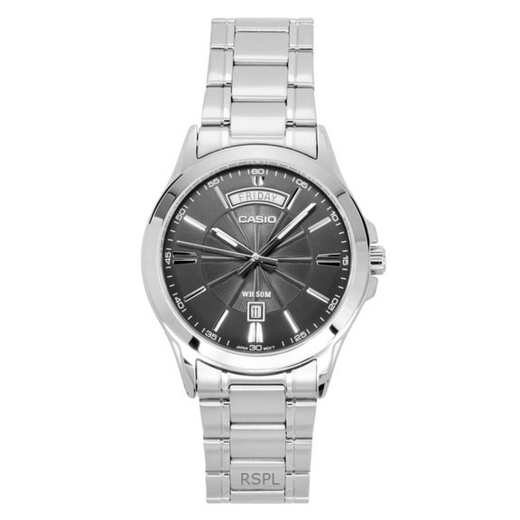 Casio Standard Analog Stainless Steel Grey Dial Quartz MTP-1381D-8AV Men's Watch