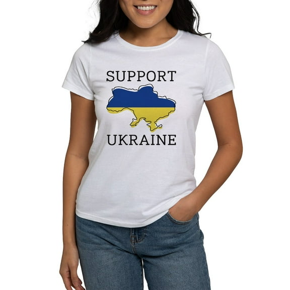 CafePress - Support Ukraine Women's T Shirt - Women's Classic T-Shirt