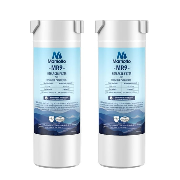 MARRIOTTO XWF Water Filter, Replacement for GE XWF, XWF Genuine Ge Refrigerator Compatible with GE French-door, 2 Pack (Not XWFE)