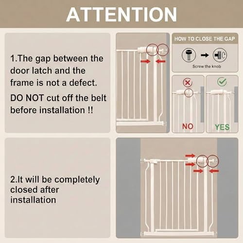 Narrow Baby Gate 24.4-29 Inch Wide Stairs Tension Pet Dog Gates Indoor for Doorways No Drilling Pressure Mounted Metal Pet Gates for Kids