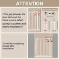 thumbnail image 6 of Walk Through Baby & Dog Gate 29-38.5 Inch, Pressure Mounted No Drilling, Adjustable Indoor Safety Gate for Stairs & Doorways - Metal Design for Kids and Pets, White, 6 of 7