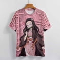 thumbnail image 4 of Kamado Nezuko Womens T-Shirt Round Neck Short Sleeve Tee Shirts Summer Breathable Tops Blouse S, 4 of 8