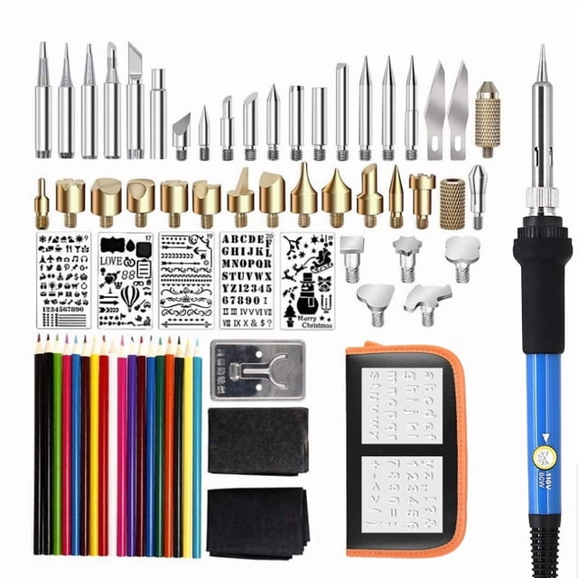 172pcs Wood Burning Kit, Professional Adjustable Temperature Pyrography Wood-burning Pen With Soldering Iron Tips, Woodburning Tool Accessories For Em_Special Gift 948