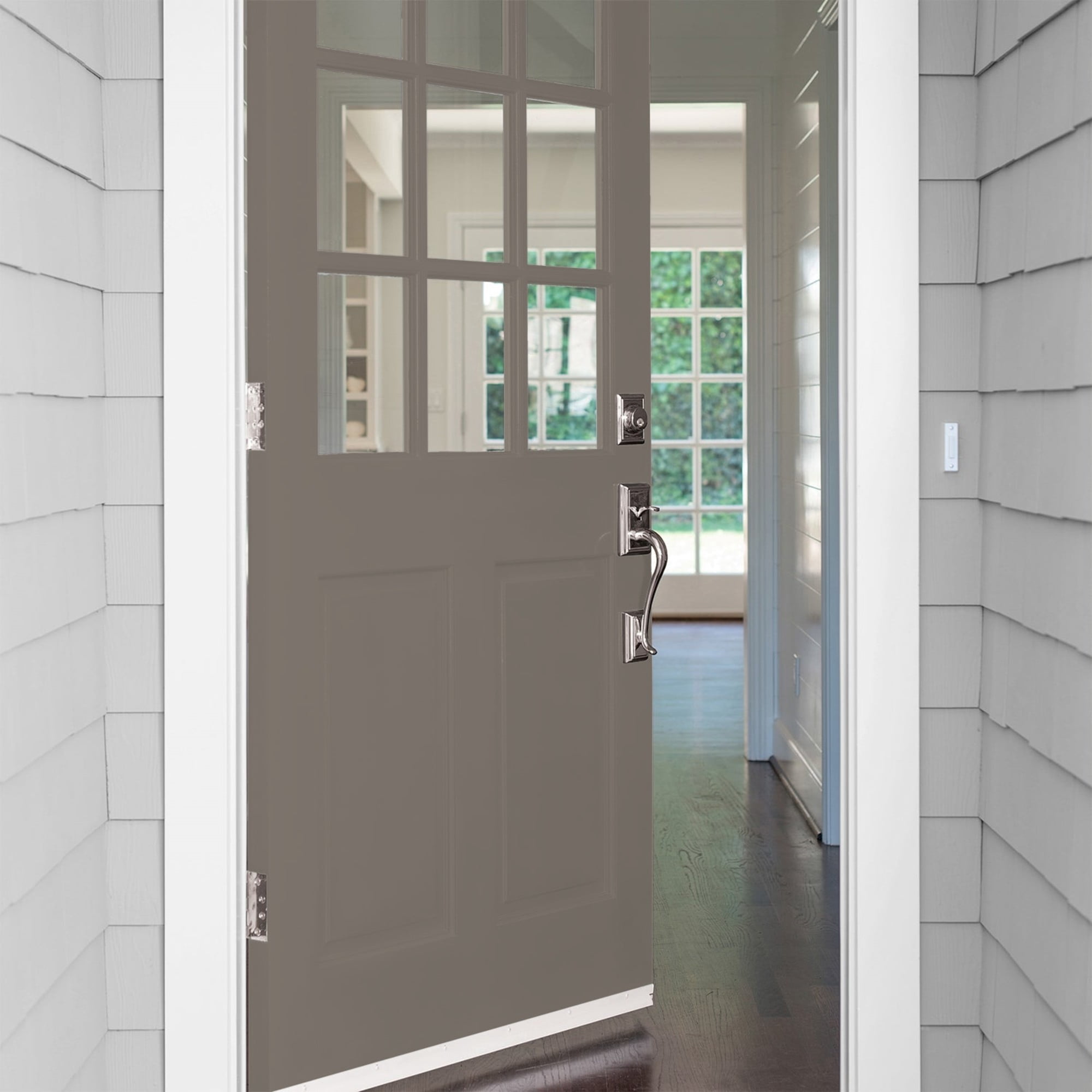 Glidden HEP Deconstruction / Gray Satin Exterior Paint with Primer, 1 Gallon