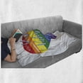 thumbnail image 6 of Vintage Rainbow Soft Flannel Fleece Blanket, Happy Valentine`s Day Words on Distressed Colorful Heart Gay Couples LGBTI, Cozy Plush for Indoor and Outdoor Use, 70" x 90", Multicolor, by Ambesonne, 6 of 6