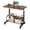 brown, variant on Portable Manual Height Adjustable Desk for Office, 31.5" Tabletop, Lockable Casters and Double Tier Storage Design