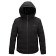 thumbnail image 2 of guisaled Men's Heated Jacket Hooded Zipper Warm Winter Down Heated Coat Usb Charging Lightweight Solid Widproof Puffer Jackets, 2 of 7