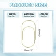 thumbnail image 2 of Uxcell 2'' x 1'' Large Paper Clip, 50 Pcs Metal Assorted Shaped Paper Clip for Office Document Organization, Gold Tone, 2 of 6